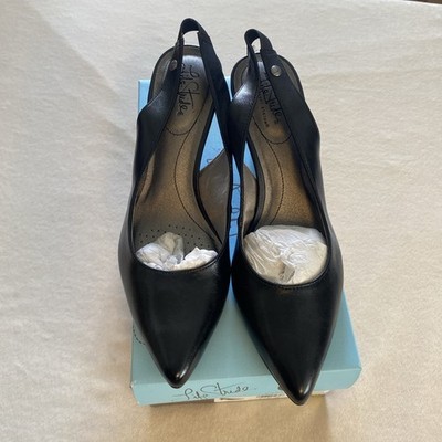 New NIB Life Stride Sheba Black Elegant slingback Pumps Heels Women Size 9 M