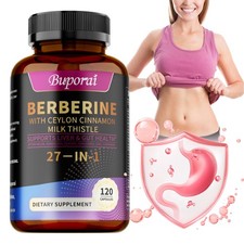 Berberina con canela de Ceilán, cardo mariano - salud intestinal, limpieza desintoxicación y reparación