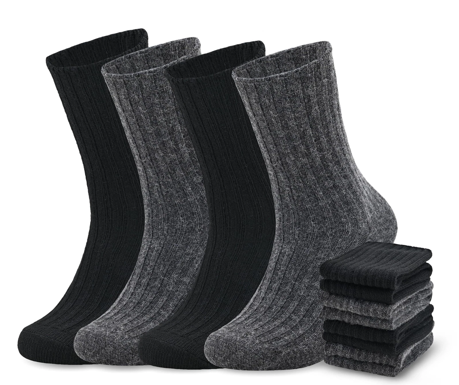 Wool Hiking Socks for Men & Women – Warm Winter Thick Thermal Crew Socks, Coz...