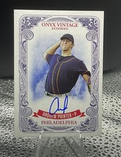 Andrew Painter Onyx Vintage Extended Blue Ink Rookie Auto #EAAP On Card Auto. rookie card picture