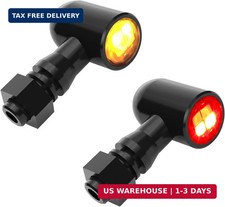 NTHREEAUTO Motorcycle LED Turn Signal Light, Universal Rear Turn Signals Mini Si