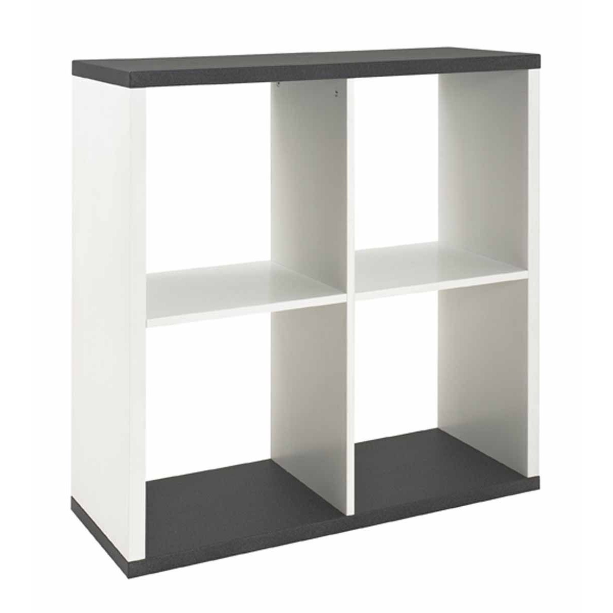 Étagère design blanc Granit 86cm mobilier aux finitions soignées