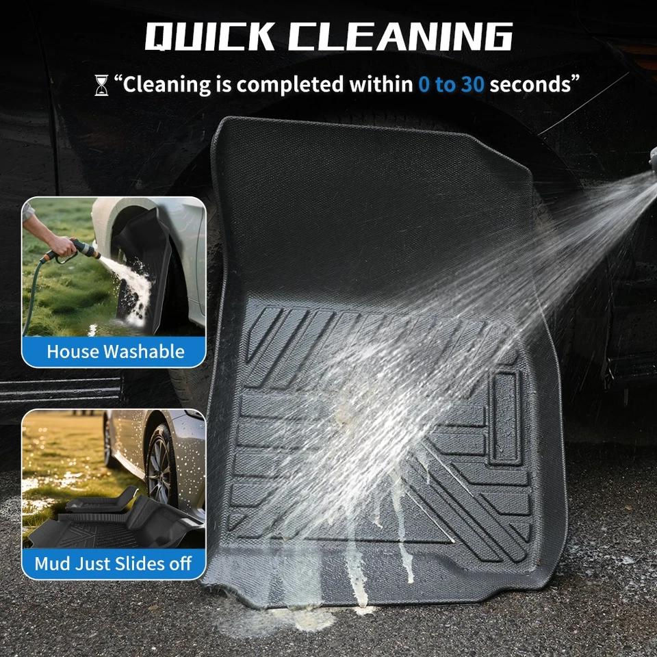 Car Floor Mats For 2018-2022 Honda Accord TPE Waterproof 3D All Weather Liners Foto 4 de 4