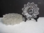 E8622 - Set Of 8 PETAL CLEAR Federal Glass Bread Dessert Plates  6.5”