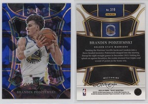 2023 Select Mezzanine Level Blue Cracked Ice Prizm Brandin Podziemski Rookie RC