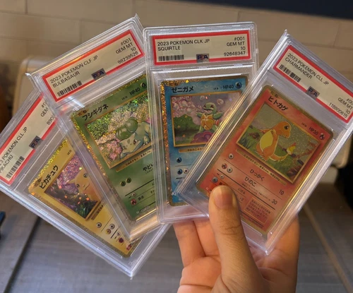 PSA 10 Charmander Bulbasaur Squirtle Pikachu CLF CLL CLK 2023 JP Set