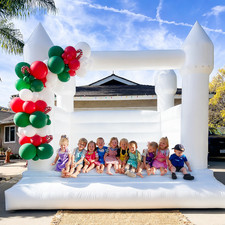 13.5x12ft Commercial PVC Inflatable Bounce House White Wedding Jumping Castle