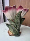 Vintage McCoy Pottery Tulip Flower Vase Planter Pink Green USA Art Pottery