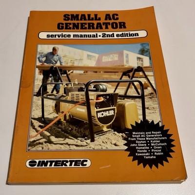 1986 Intertec Small AC Generator Service Manual 2nd Ed Kohler Honda Onan Yamaha
