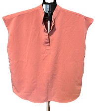 FIGS Scrub Top Womens S Mauve Clay Rafaela Technical Sleeveless Tunic Pockets