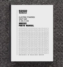 1986-1987 Electric Golf Cart Service Parts Manual Fits EZ-GO X-440 X-444 2338