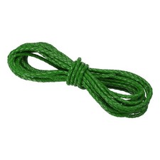 3mm Round Braided Leather Cord for Crafts Jewelry Making, Green(3 Yards)