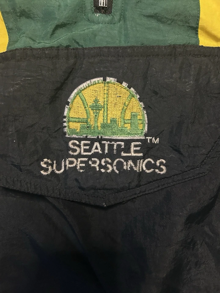 Vintage Seattle SuperSonics Half Zip Starter Jacket 90s SuperSonics Sonics - Image 3 of 4