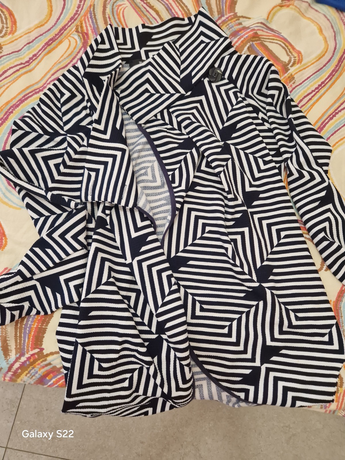 Zuk Soprabiro donna M blu/bianco fantasia geometrica