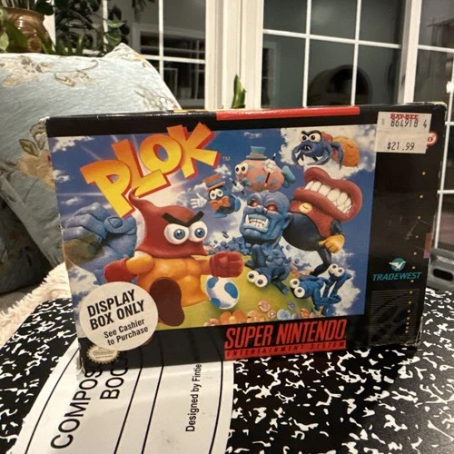 Plok (Super Nintendo Entertainment System, 1993) - Japanese Version NEW Open Box