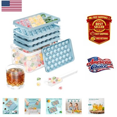 Flexible Ice Release 3 Pack Ice Tra ys with Bin - Perfect for Creative Drinks