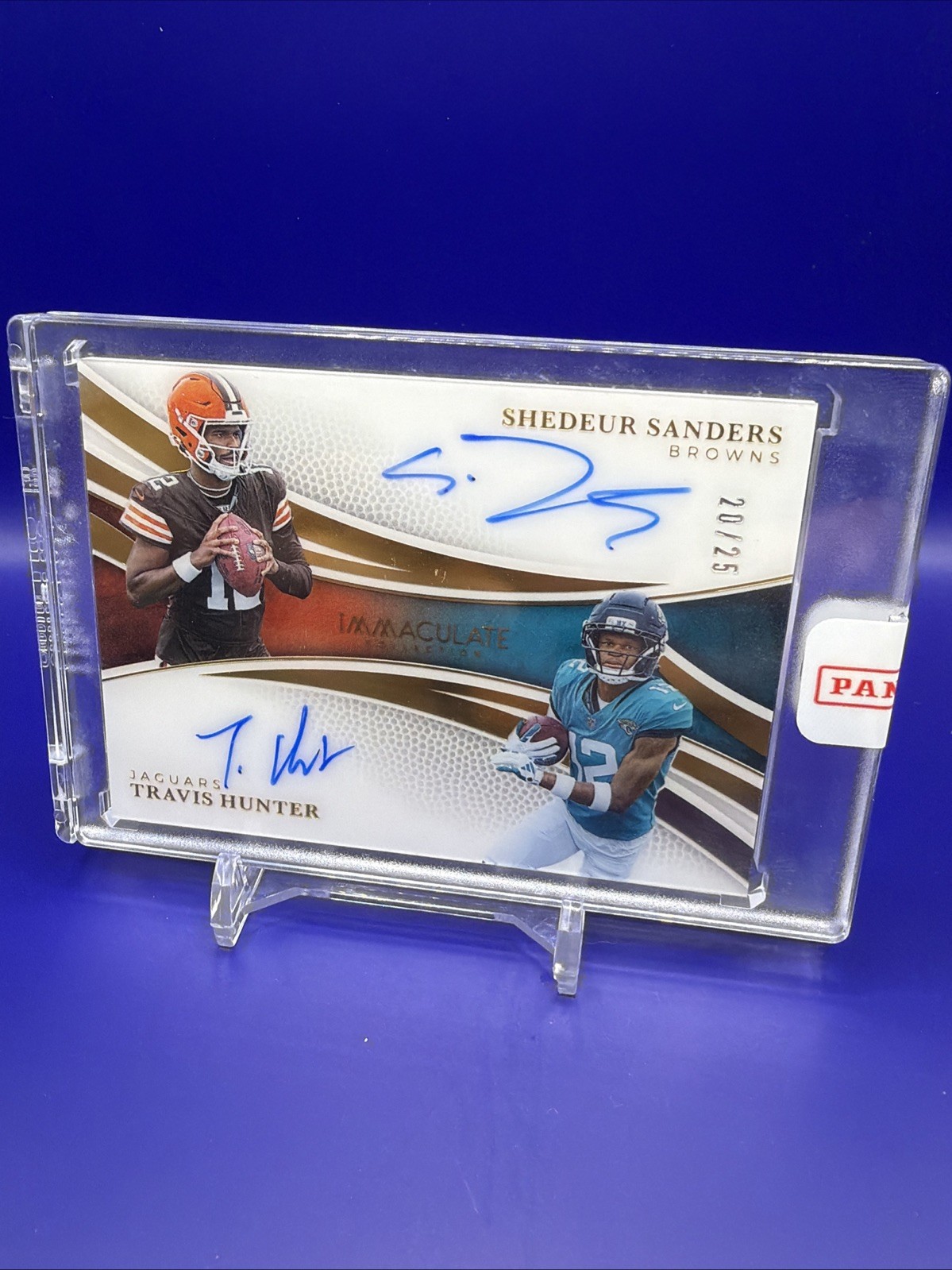 2025 Panini Immaculate - Shedeur Sanders / Travis Hunter Dual On Card Auto /25