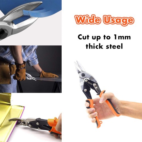12" Aviation Snips, Long Straight Cut Tin Snips Cutting Shears Power Cutter w... - 第 7/8 張圖片