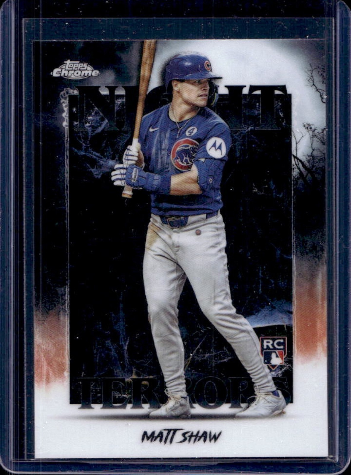 2025 Topps Chrome Update Matt Shaw Night Terrors RC Rookie #NT-20 Cubs