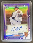 2021 Bowman Draft Christian Scott Chrome Auto 1st Purple Refractor #/250 Mets