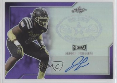 2017 Leaf Metal US Army All-American Bowl 8/25 Jacob Phillips #BA-JP3 Auto 3r4