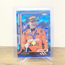2025 F1 Topps Chrome Sapphire Oscar Piastri Azerbaijan GP Winner