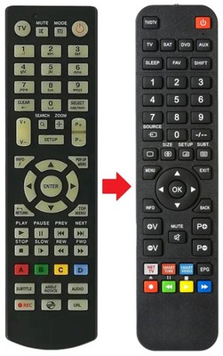 Fernbedienung geeignet für DUNE HD-TV102 | HDTV102 | TV303D