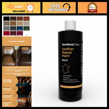 Leather Repair Paint for Furniture, Color Finish, Black - Easy to Use, Durable