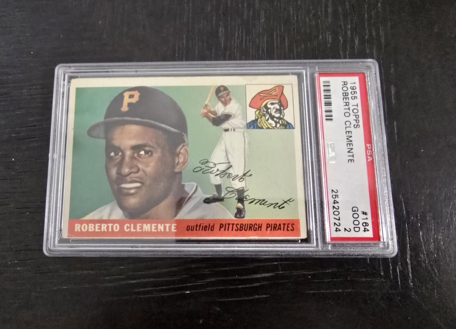 ROBERTO CLEMENTE 1955 TOPPS RC ROOKIE #164 PSA 2 PITTSBURGH PIRATES