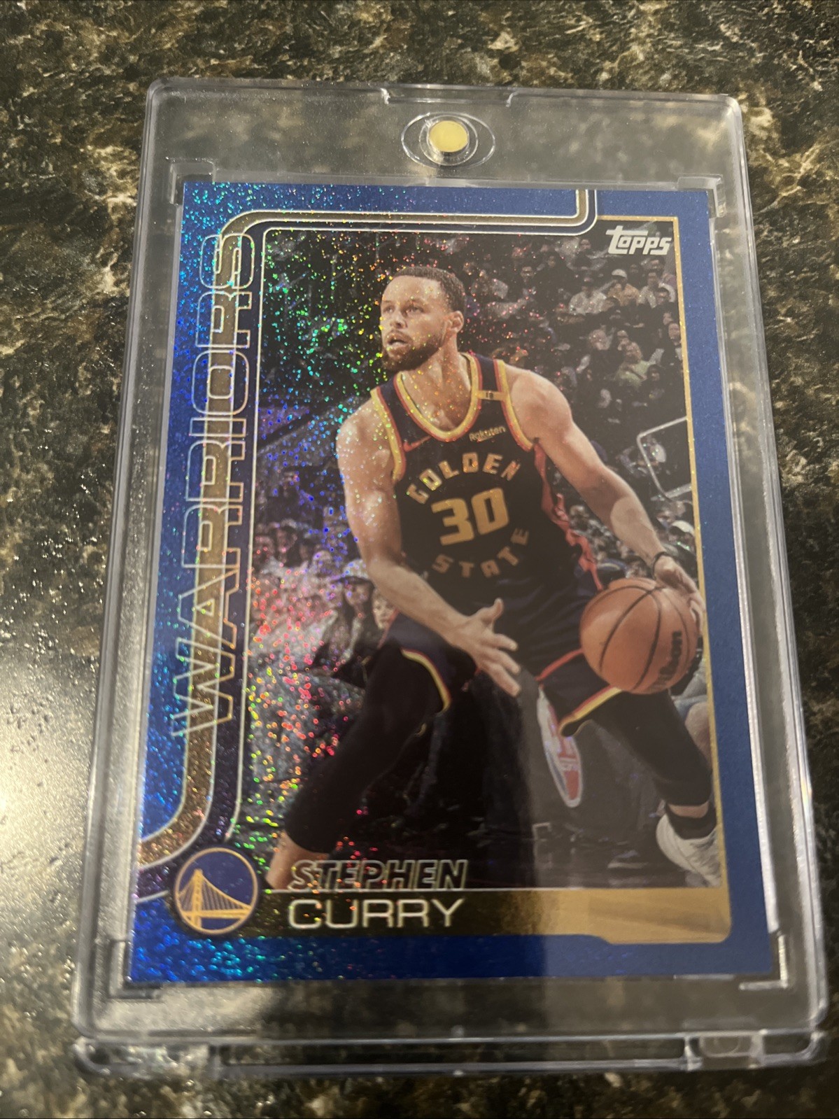 Stephen Curry 2025-26 Topps Flagship Blue Glitter Foil #135 Warriors SP