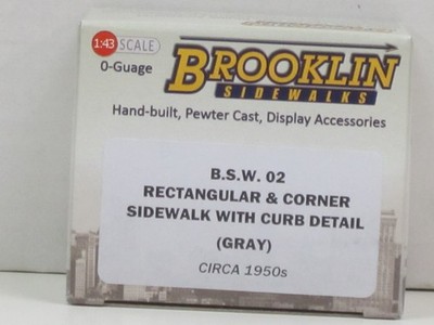 Rectangular & Corner Sidewalk (Bürgersteigteile) grau Box Brooklin B.S.W.02 1:43