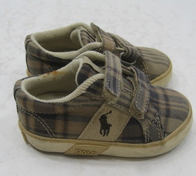 Polo Ralph Lauren  BROWN Plaid  TODDLER  BOOTS size 3 C