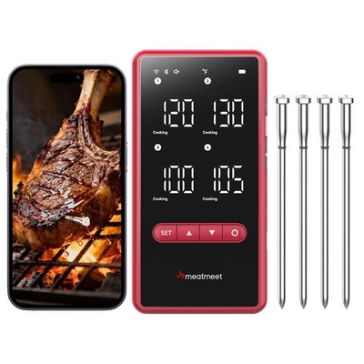 Meatmeet Z Pro Wireless Bluetooth Meat Thermometer - 4 Probes