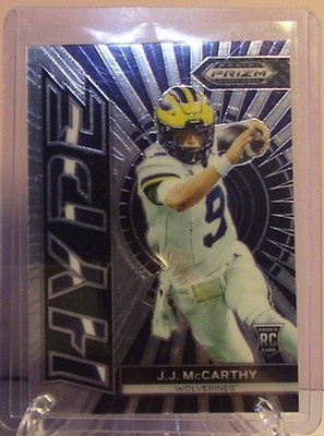 #1465 JJ McCarthy 2024 Panini Prizm Draft Pick #HP-JM Hype Silver Prizm RC