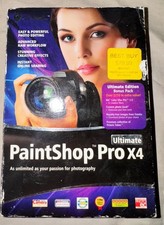 Corel PaintShop Pro X4 Ultimate Photo Editing Software w Discs Manuals Box