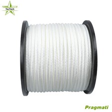 3/8"  250' White Industrial Nylon Solid Braid Rope High UV Abrasion Resistance
