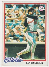 1978 Topps #65 Ken Singleton Baltimore Orioles