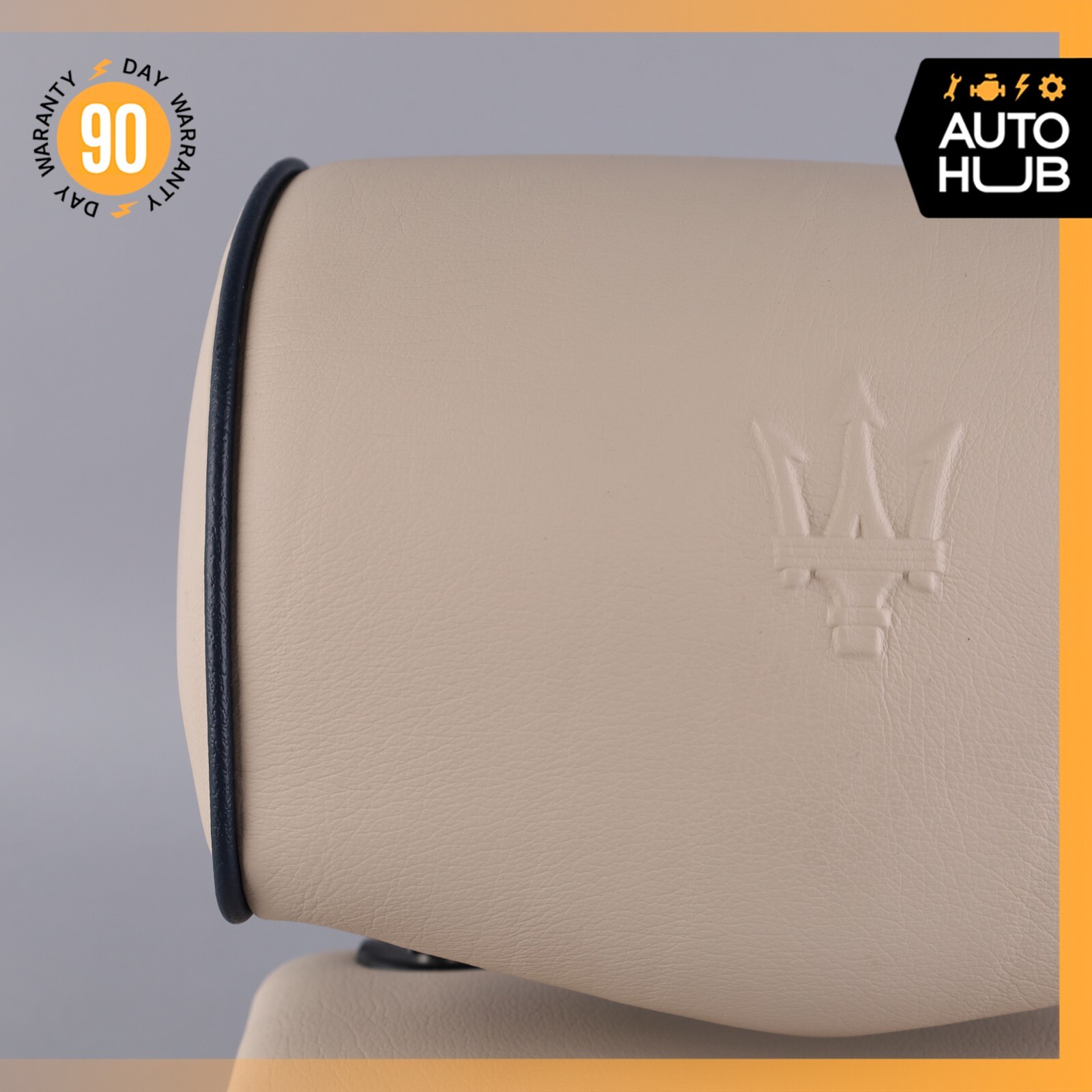 03-13 Maserati Quattroporte S M139 Rear Center Seat Headrest Biege OEM