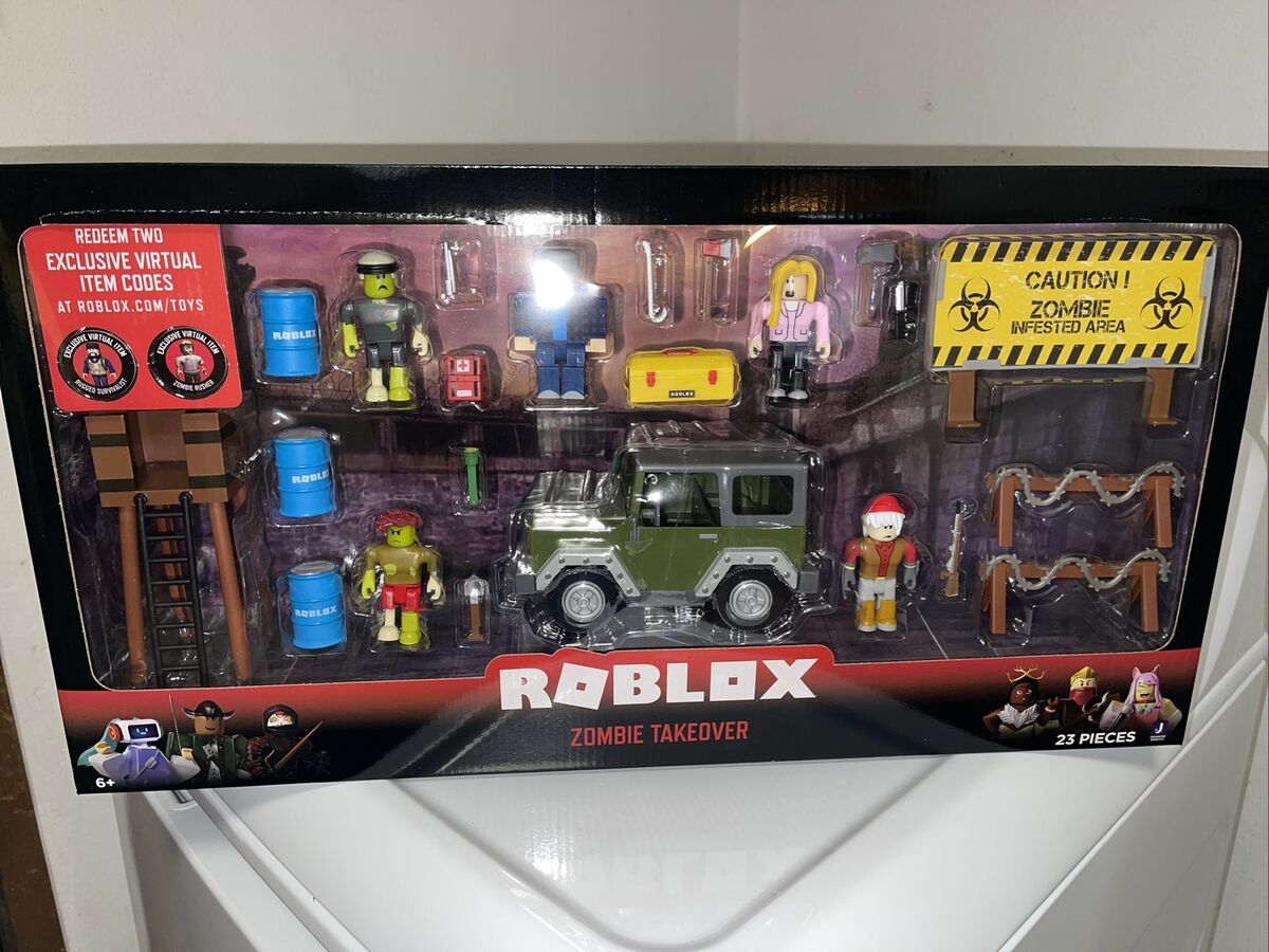 Roblox Zombie Takeover 23 Pieces 2 Virtual Item Codes Jazwares