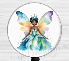 Nurse Badge Holder, Beautiful Fairy Badge Reel, Queen Nurse Retractable GG6502