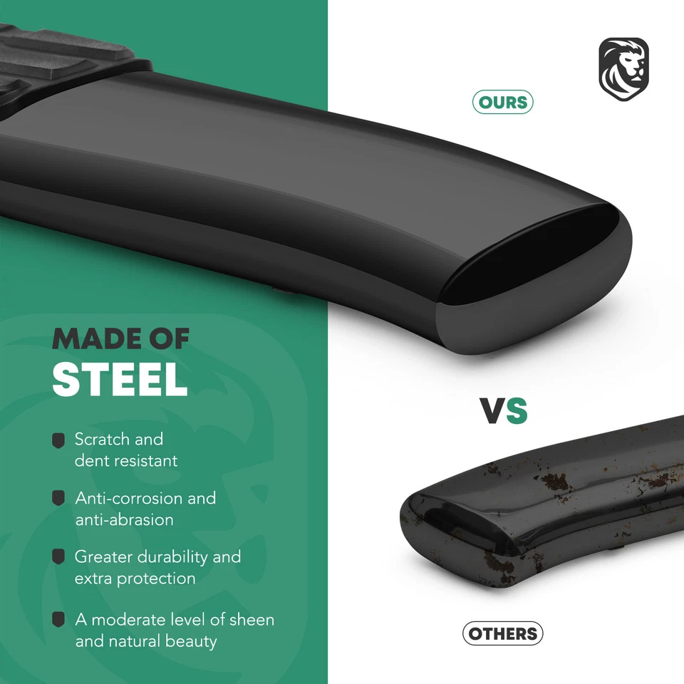 Barras laterales de acero negro texturizado de 4,25 pulgadas para Chevrolet Silverado 1500 GMC Foto 4 de 4