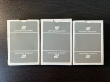 Vintage United Airlines Playing Cards Deck (lot of 3) - USED