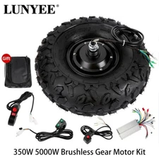 14.5 inch Electric Wheelbarrow Cart Gear Motor Kit 350W 500W Motor Controller