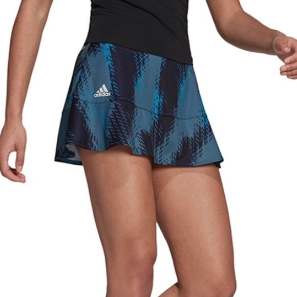 ★新品★　adidas　TENNIS PRIMEBLUE MATCH SKIRT NWT $70 adidas Printed Match Skirt Primeblue (W) (Aqua