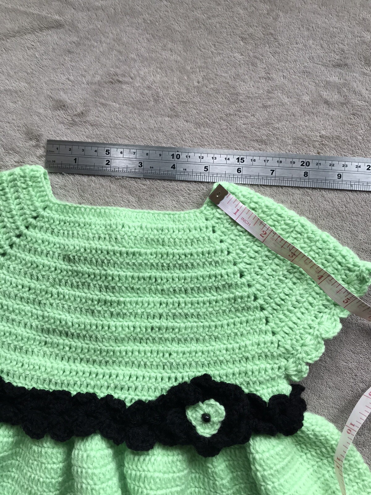 WARM AND STYLISH CROCHET BABY GIRL WINTER DRESS SET, 1218 MONTHS eBay