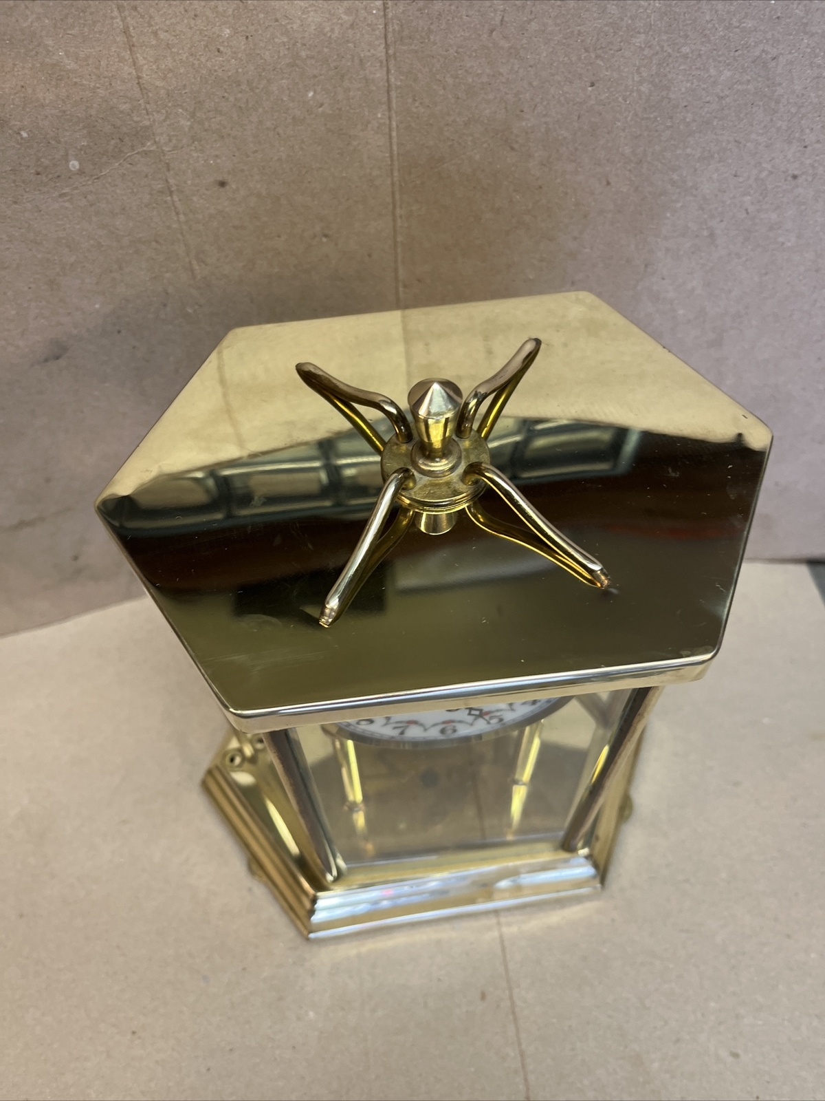 VINTAGE BATTERY KUNDO ANNIVERSARY CLOCK (Missing Pendulum For Parts Or