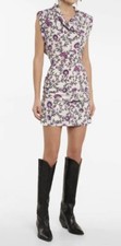 ISABEL MARANT ETOILE Floral Sleeveless Mini Dress Viscose/Silk Sz 36/4 Sz Small