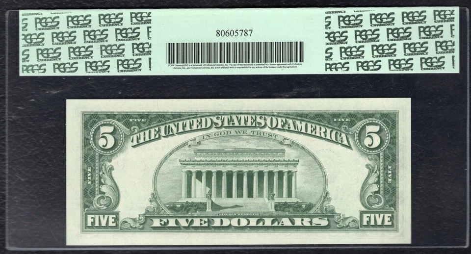 FR 1968-A* 1963-A $5 *STAR* FRN FEDERAL RESERVE NOTE BOSTON, MA PCGS UNC-64PPQ - Image 2 of 2