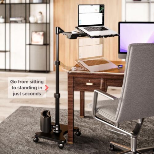 LEVO G2 Rolling Laptop Workstation Stand Cart Desk for Laptops, Books, Tablet... - Picture 5 of 5