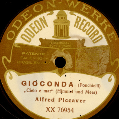 ALFRED PICCAVER ''Gioconda'' Cielo e mar,  78rpm   1-seitige Schellackplatte G3814